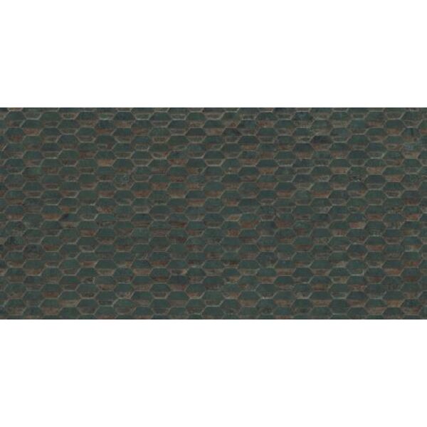 aparici steel green stamping natural płytka ścienna 49.75x99.55 gres aparici do salonu antypoślizgowe r10 wzorzyste nowości