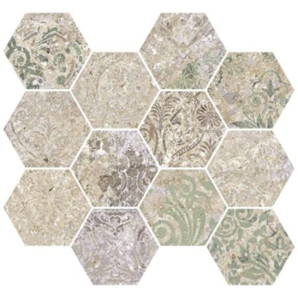 aparici bohemian blend natural hexagonal mozaika 28x30 mozaika na taras