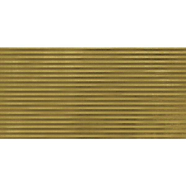 aparici book gold blind gres rektyfikowany 49.75x99.55 metalizowane płytki ryflowane
