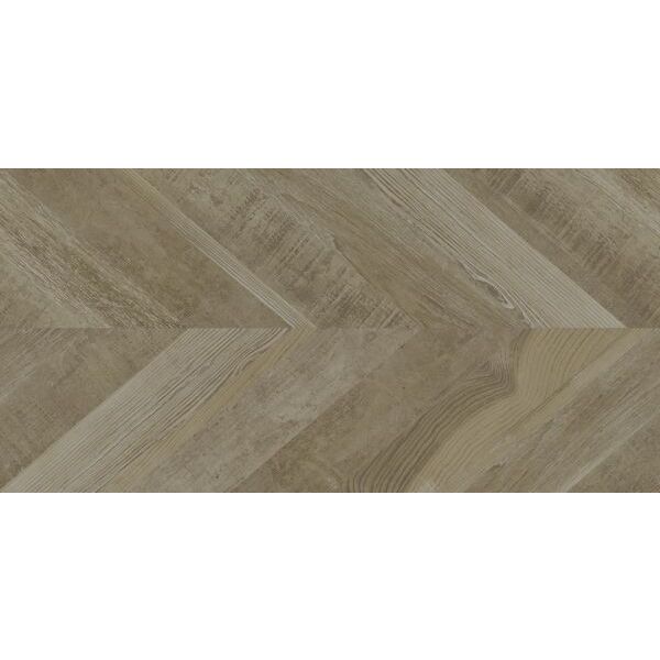 aparici chevron oak gres rektyfikowany 49.75x99.55 brązowe płytki łazienkowe