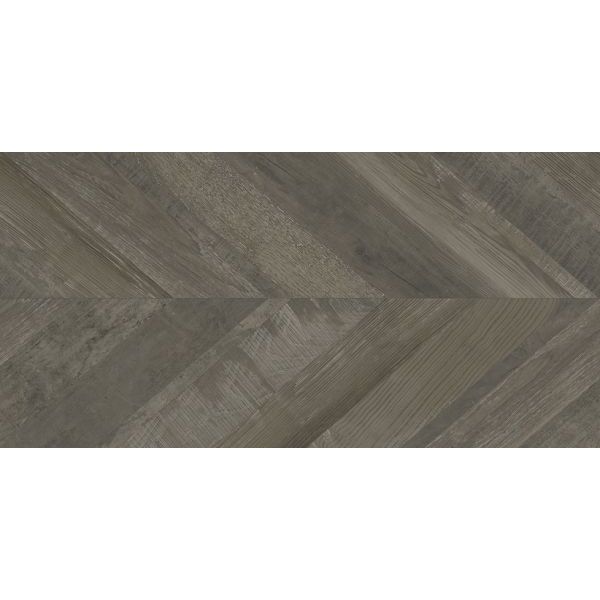 aparici chevron walnut gres rektyfikowany 49.75x99.55 brązowe płytki łazienkowe