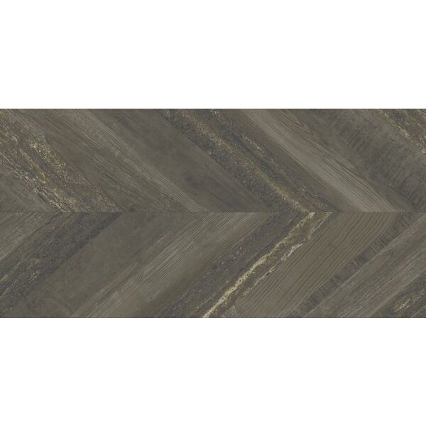 aparici chevron walnut stamp gres rektyfikowany 49.75x99.55 brązowe płytki łazienkowe
