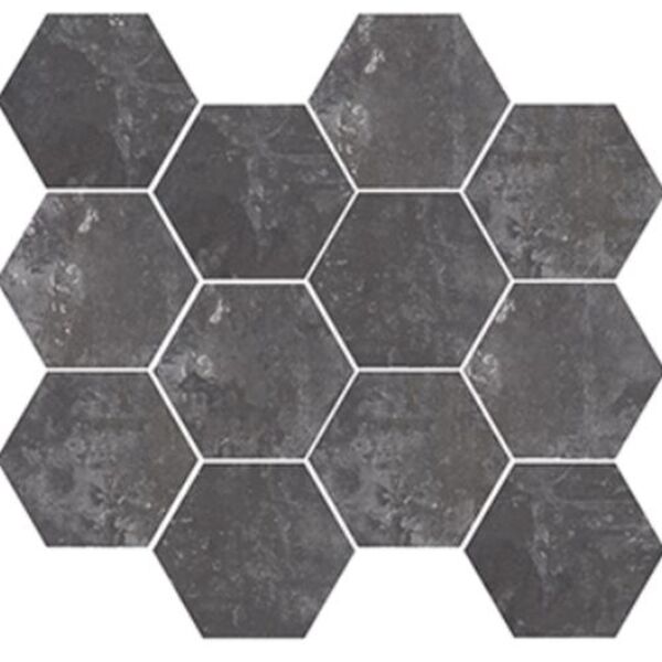 aparici harlem anthracite hexagonal mozaika 28x30 gres aparici heksagonalne hiszpańskie do salonu matowe