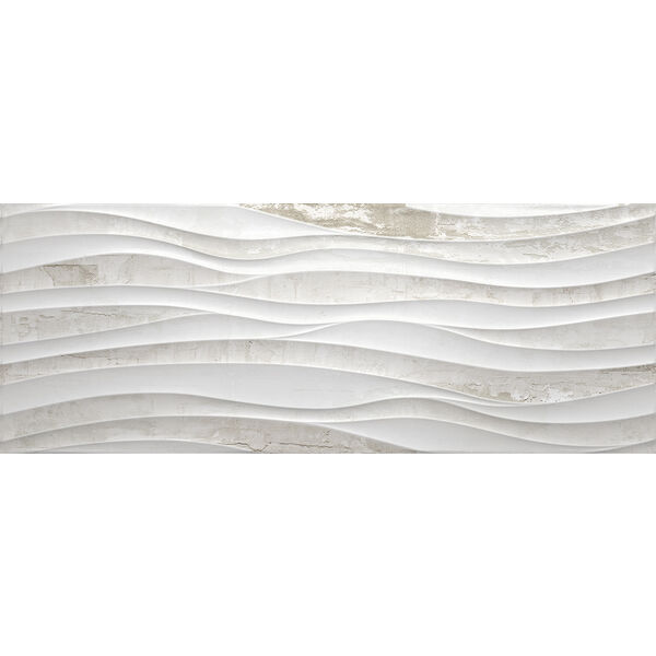 aparici jacquard ivory surf płytka ścienna 44.63x119.3 glazura do salonu matowe rektyfikowane strukturalne o grubości 6 do 8 mm