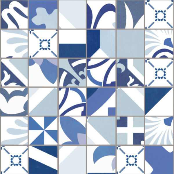 aparici moving blue 5x5 mozaika 29.75x29.75 patchworkowe płytki 30x30