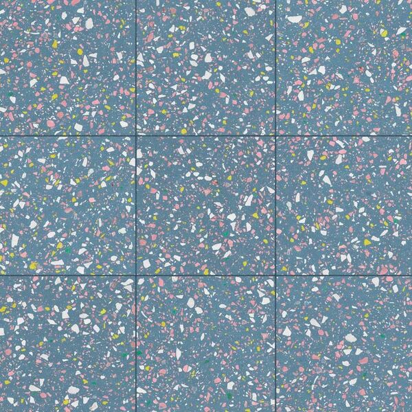 aparici terrazzo blue natural gres 59.2x59.2 płytki w stylu retro imitujące lastryko