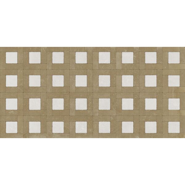 aparici zest white stamp natural gres 50x100 płytki do salonu