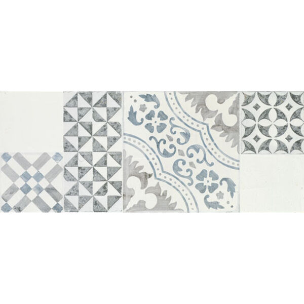 ape ceramica circus ii white dekor 20x50 prostokątne płytki patchwork