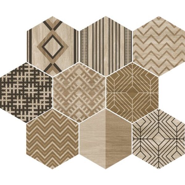 ape ceramica decowood haya mix gres 25x29 prostokątne płytki patchwork