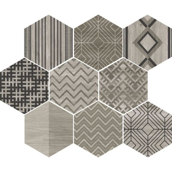 ape ceramica decowood snow mix gres 25x29 prostokątne płytki patchwork