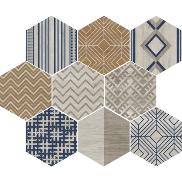 ape ceramica decowood white mix gres 25x29 prostokątne płytki patchwork