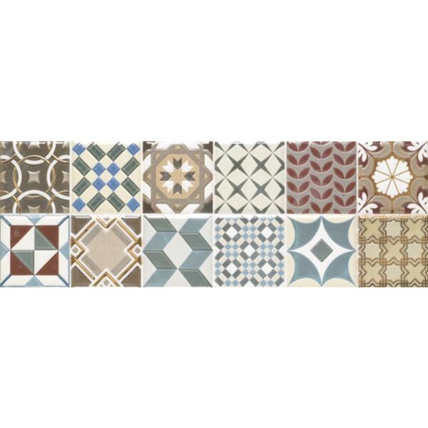 ape ceramica many i dekor 20x60 prostokątne płytki patchwork