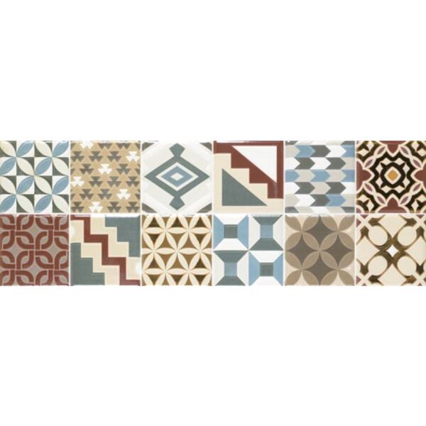 ape ceramica many ii dekor 20x60 prostokątne płytki patchwork