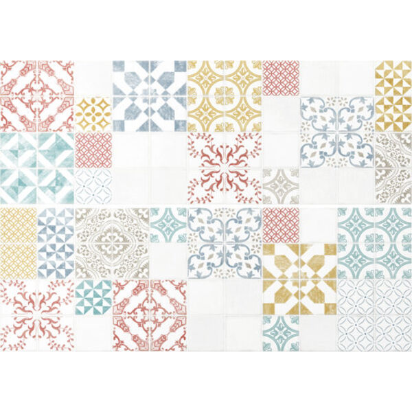 ape ceramica paint white mix płytka ścienna 35x100 płytki patchwork o grubości 8-10 mm