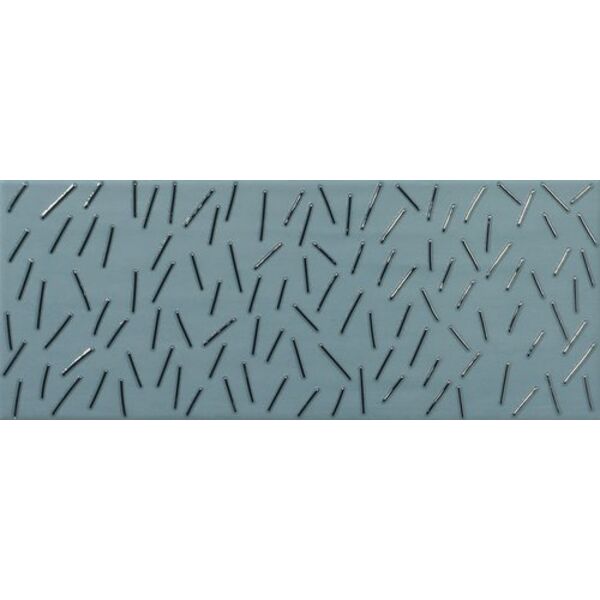 ape ceramica rain blue dekor 20x50 glazura ape ceramica do kuchni niebieskie matowe o grubości od 8 do 10 mm