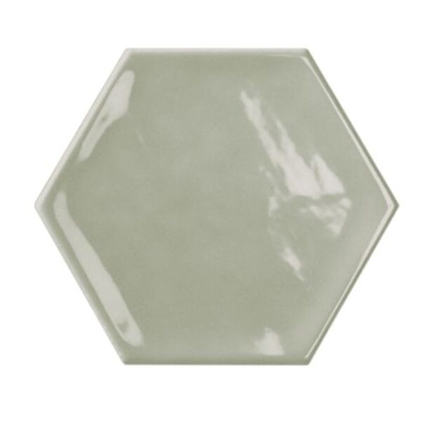 bestile bondi green hexagon shine płytka ścienna 11x12.5 glazura heksagonalne hiszpańskie do kuchni