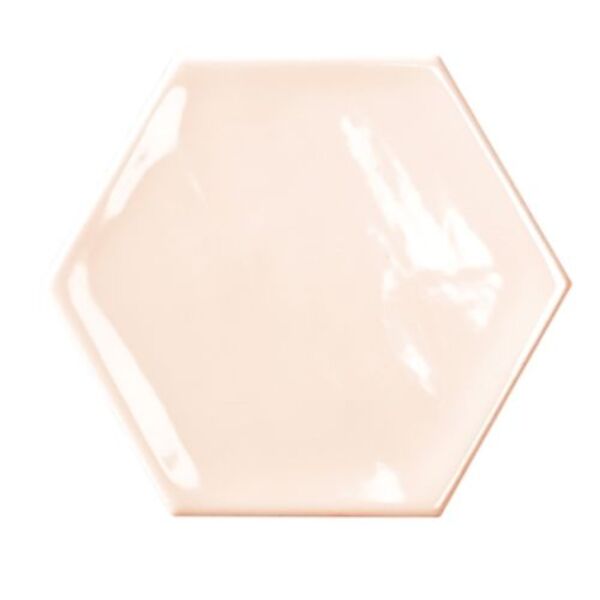 bestile bondi pink hexagon shine płytka ścienna 11x12.5 glazura heksagonalne hiszpańskie do kuchni