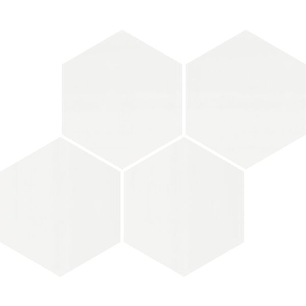 bianca hexagon white glossy mozaika 21x26 bianca hexagon