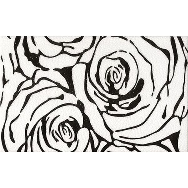 ceramika color rosa negro dekor 25x40 płytki ceramika color błyszczące z motywem natura