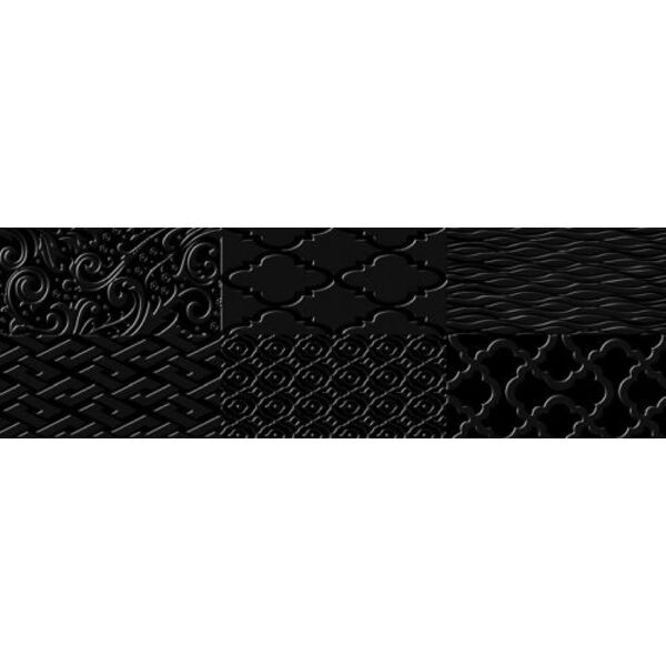 ceramika końskie black dekor 20x60 czarne płytki o grubości 6-8 mm