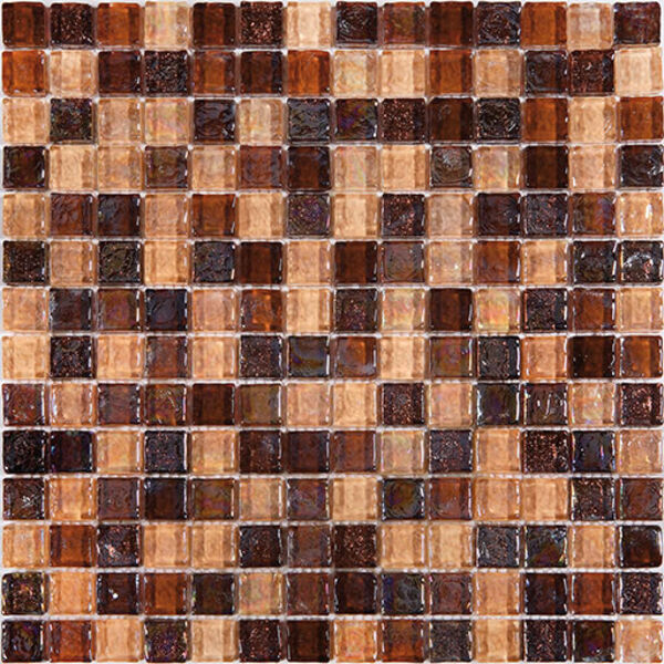 ceramstic arte brown mozaika szklana 30x30 (ms-18) płytki ceramstic kwadratowe 30x30 błyszczące