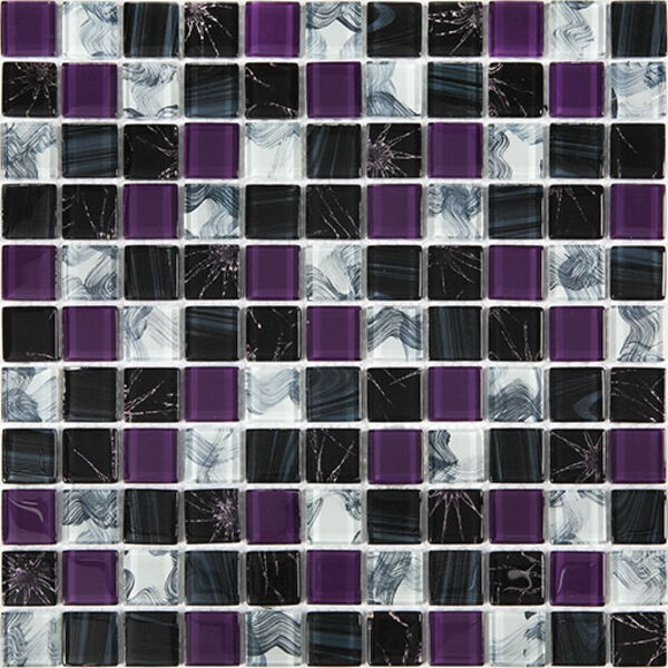 ceramstic ciruela mozaika szklana 30x30 (ms-22) płytki ceramstic kwadratowe 30x30 błyszczące