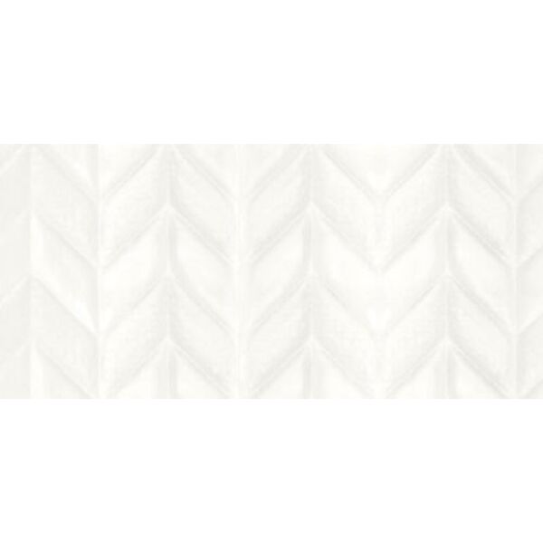 ceramstic roteo bianco chevron płytka ścienna 30x60 (gl.249f.wl) glazura ceramstic do łazienki satynowe rektyfikowane o grubości od 8 do 10 mm