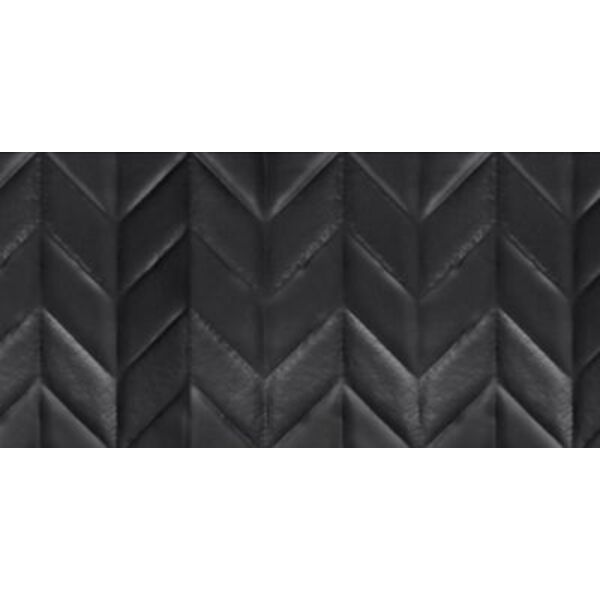 ceramstic roteo nero chevron płytka ścienna 30x60 (gl.249e.wl) glazura ceramstic do łazienki satynowe rektyfikowane o grubości od 8 do 10 mm