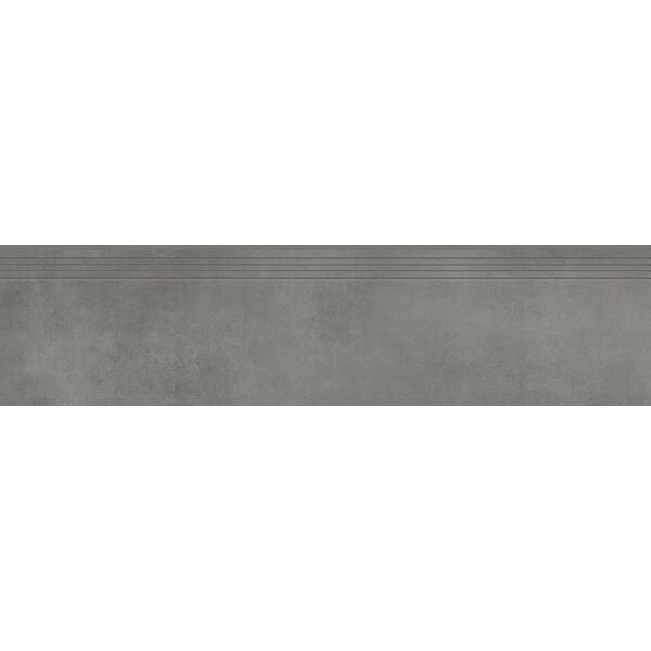 cerrad concrete graphite stopnica rektyfikowana 29.7x119.7 gres cerrad - new design imitujące beton do łazienki 30x120 antypoślizgowe