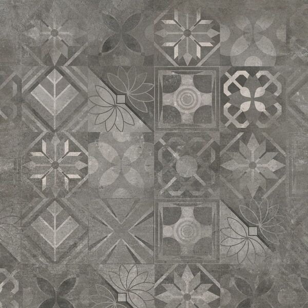 cerrad softcement graphite patchwork dekor poler rektyfikowany 59.7x59.7 patchworkowe płytki na podłogę