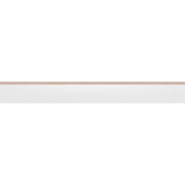 cerrad (wyprzedaż) cambia white cokół lappato rektyfikowany 8x59.7x0.8 białe płytki na schody