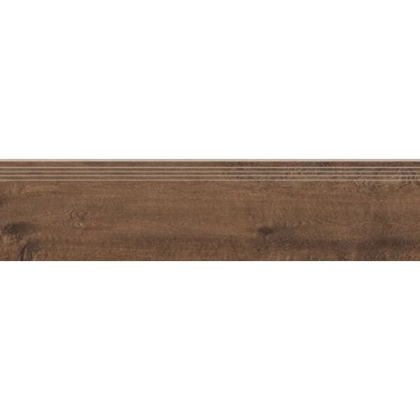 cerrad sentimental wood cherry stopnica 29.7x120.2 płytki prostokątne 30x120 matowe antypoślizgowe r10 rektyfikowane