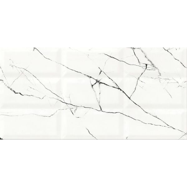 cersanit arce white glossy structure płytka ścienna 29.7x60 glazura cersanit prostokątne do kuchni 30x60 białe