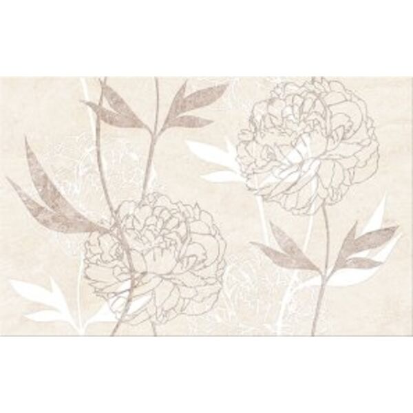 cersanit ferrata beige flower dekor 25x40 płytki do kuchni 25x40 z motywem natura o grubości od 8 do 10 mm