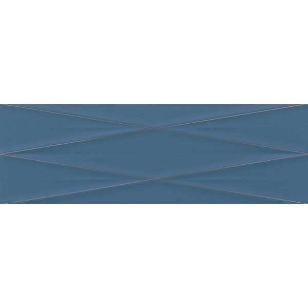 cersanit gravity marine blue silver satin dekor 24x74 płytki cersanit do łazienki geometryczne rektyfikowane strukturalne