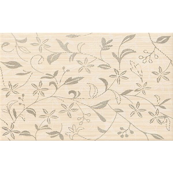 cersanit tanaka cream flower dekor 25x40 glazura cersanit prostokątne do kuchni z motywem natura o grubości od 8 do 10 mm