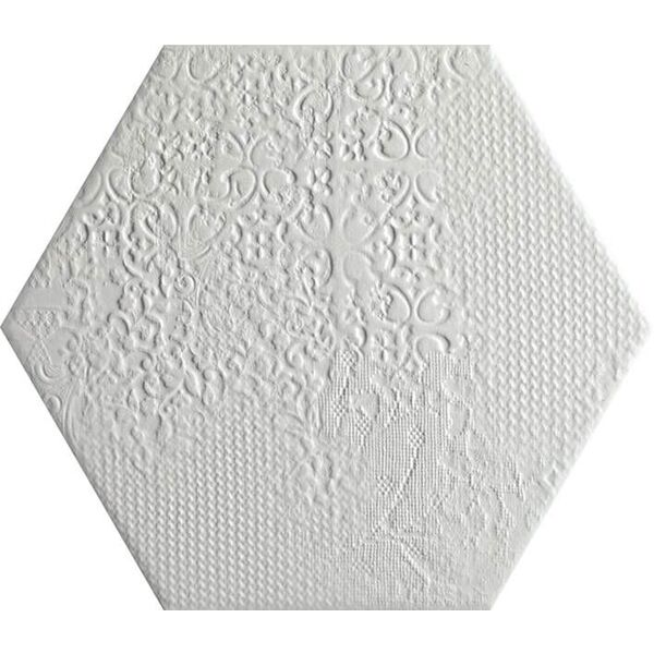 codicer milano white hexagonal gres 22x25 gres satynowe strukturalne