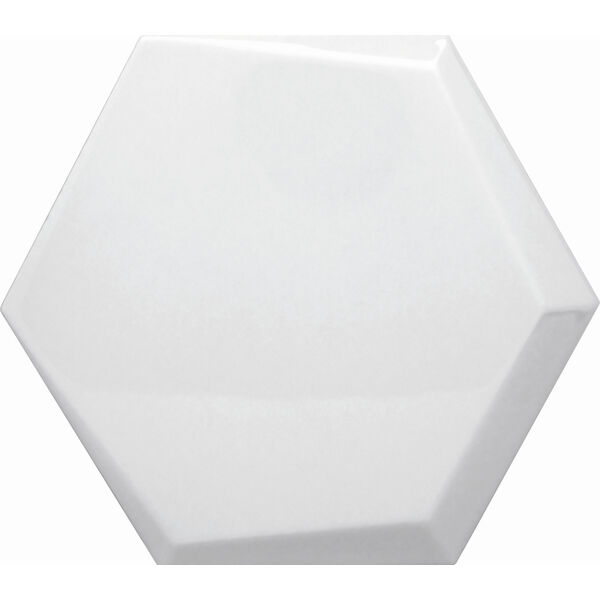 decus hexagono cuna blanco brillo płytka ścienna 15x17 glazura decus prostokątne do łazienki strukturalne