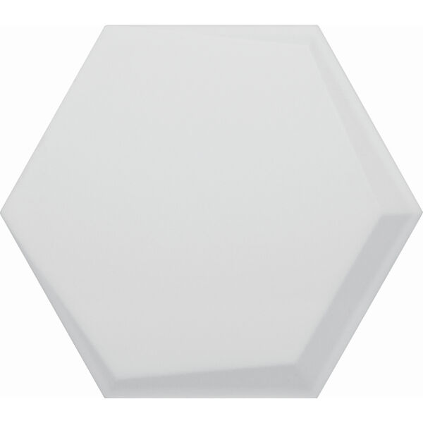 decus hexagono cuna blanco mate płytka ścienna 15x17 glazura decus prostokątne do łazienki strukturalne