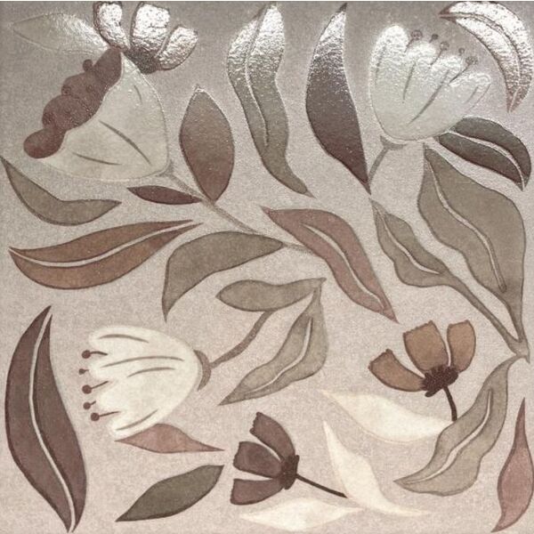 decus verso floral moka gres 20x20 decus verso