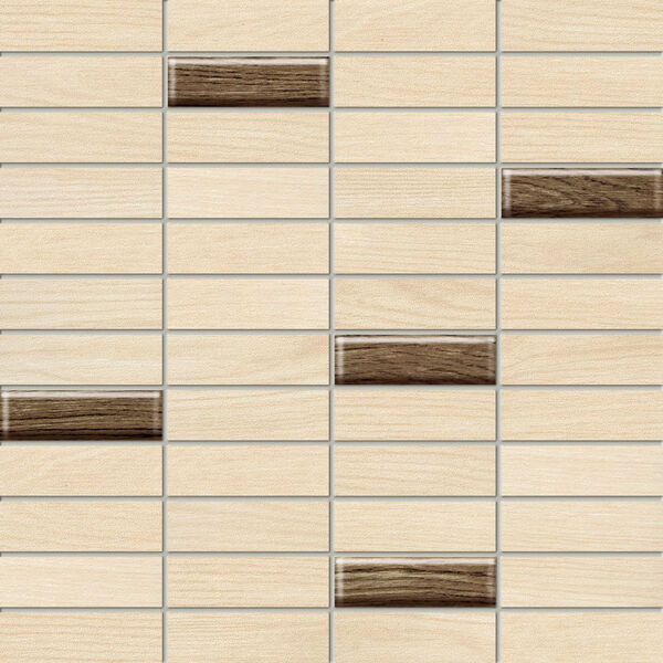 domino moringa beige glass mozaika 29.8x29.8 błyszczące płytki drewnopodobne