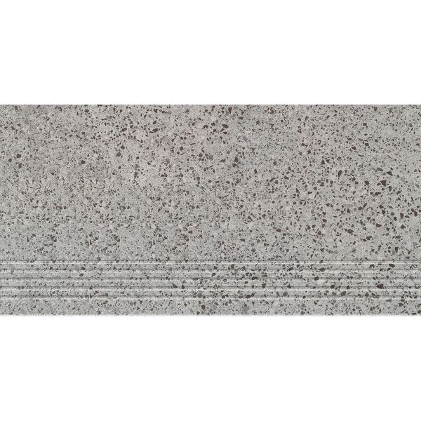 domino otis graphite stopnica rektyfikowana 29.8x59.8 schody z płytek domino