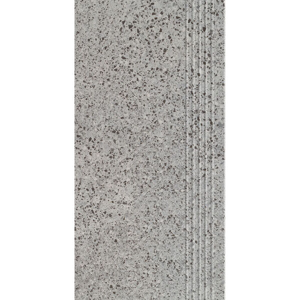 domino otis graphite stopnica rektyfikowana 29.8x59.8 schody z płytek domino