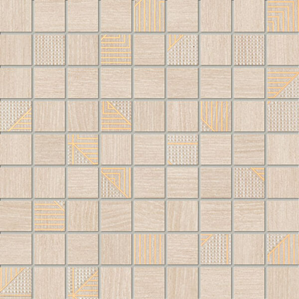 domino woodbrille beige mozaika 30x30 glazura 30x30 geometryczne