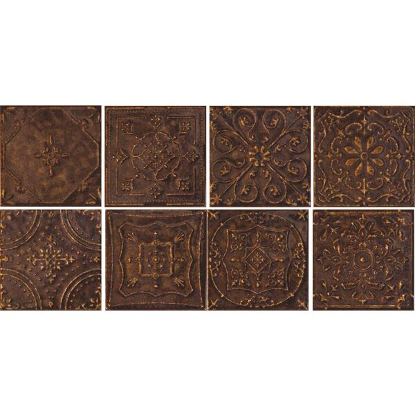 domino tinta brown dekor 14.8x14.8 domino tinta