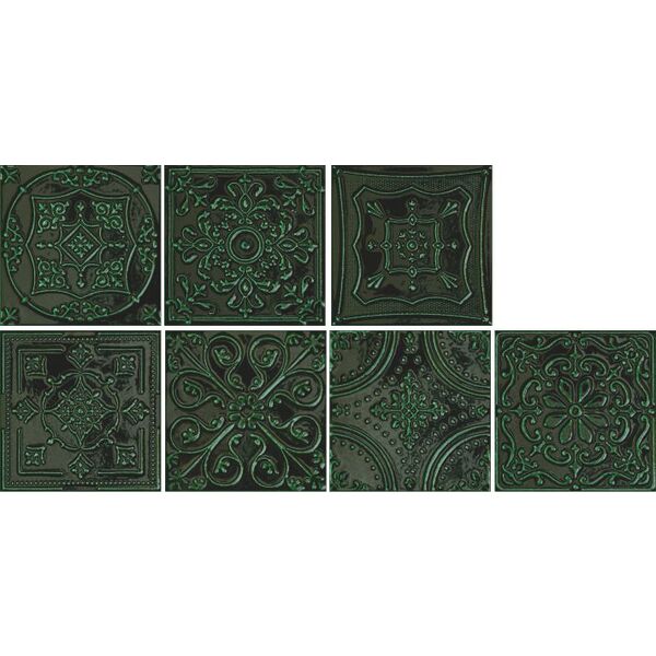 domino tinta green dekor 14.8x14.8x0.8 domino tinta