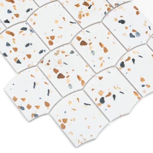dunin arcado terrazzo matt mozaika gresowa 25.6x29.2 monocolorowe płytki imitujące lastryko
