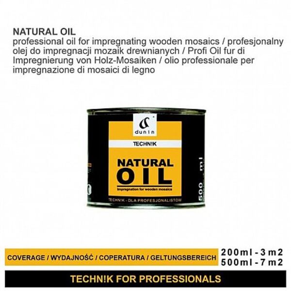 dunin dunin technik natural oil 500 ml olej do impregnacji mozaik drewnianych 