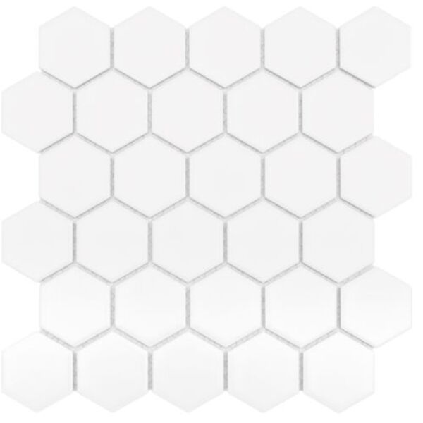 dunin hexagon white 51 matt mozaika 27.1x28 płytki dunin prostokątne białe