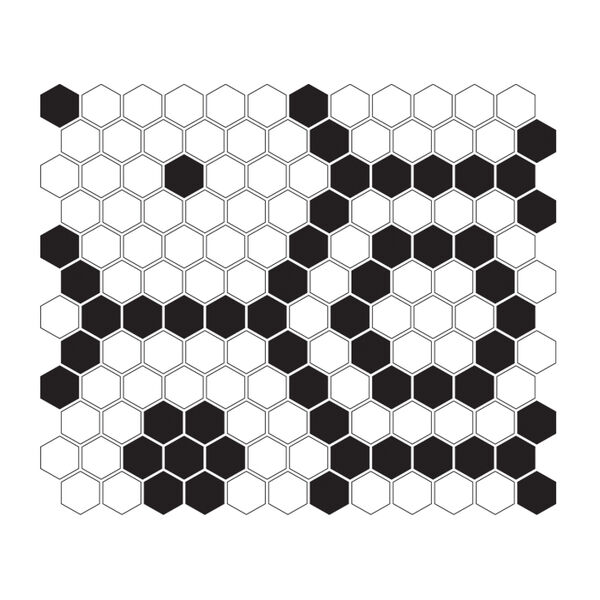 dunin mini hexagon b&w bee mozaika 26x30 gres dunin do łazienki błyszczące